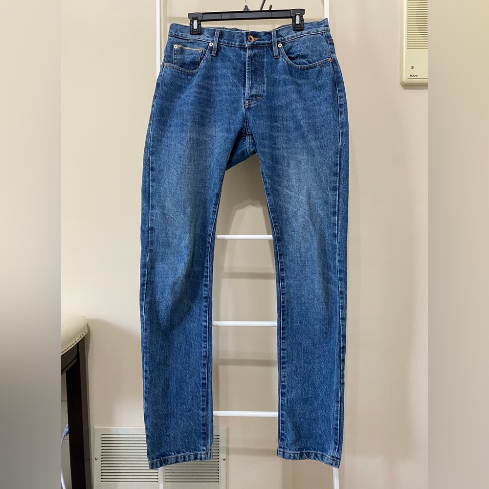 Taylor Stitch Button Fly Selvedge Slim Leg Men's Jeans